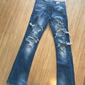 Super Distressed Machine Jeans